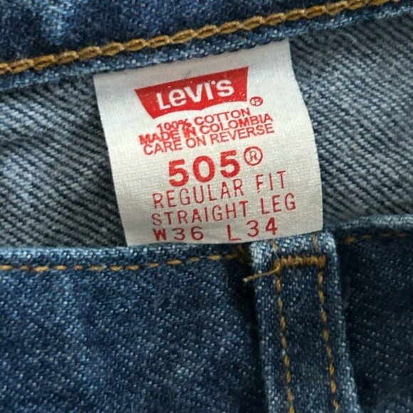 Vintage 80’s Levi’s 505 Men’s Denim Straight Jeans 36 Waist - Picture 3 of 16